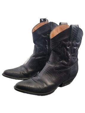 NINE WEST Leather Western Ankle Boots Womens Size US 6